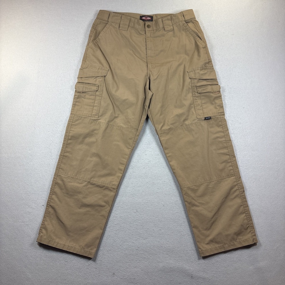 Tru-Spec Pants Mens 36x30 Khaki‎ Tactical Rip Stop Cargo Utility Double Knee